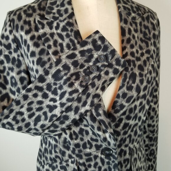 CAbi Women’s Jacket Blazer Jungle Animal Print Style #3373 Gray Black Sz 2 NWOT - Picture 8 of 10